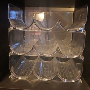 Stackable Wine Rack, 3-pack, (holds 9 Bottles Total)